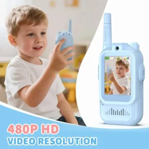 Multifunctional visual children's video intercom toy set(pink blue 2-piece) - Image 8