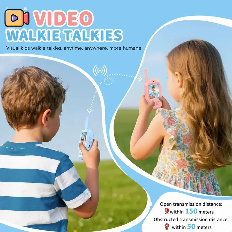 Equipped with reliable wireless communication technology, the toy ensures stable connection over distance, making it ideal for indoor and outdoor use. Whether playing in different rooms or outside in the yard, children can stay connected without interruption