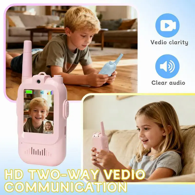 Whether at home, in the backyard, at the park, or during travel, this video walkie talkie is built for flexible use across different environments. Its portable design and stable connection make it suitable for various play scenarios. Children can stay connected with friends or parents while exploring different spaces, giving them both freedom and safety during playtime.