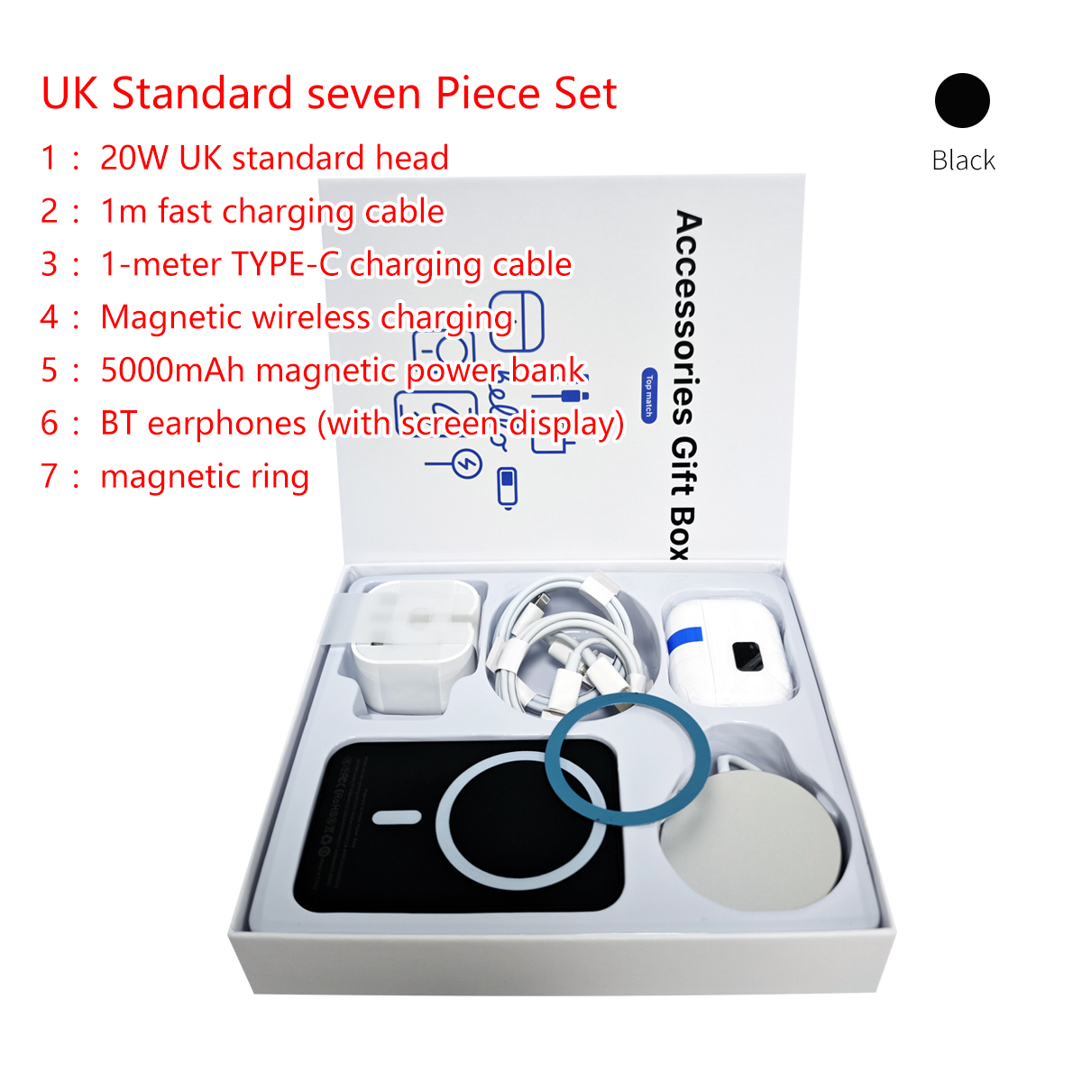 6-in-1 headphone/ Magnetic Power bank/Mobile phone accessory set - Image 10