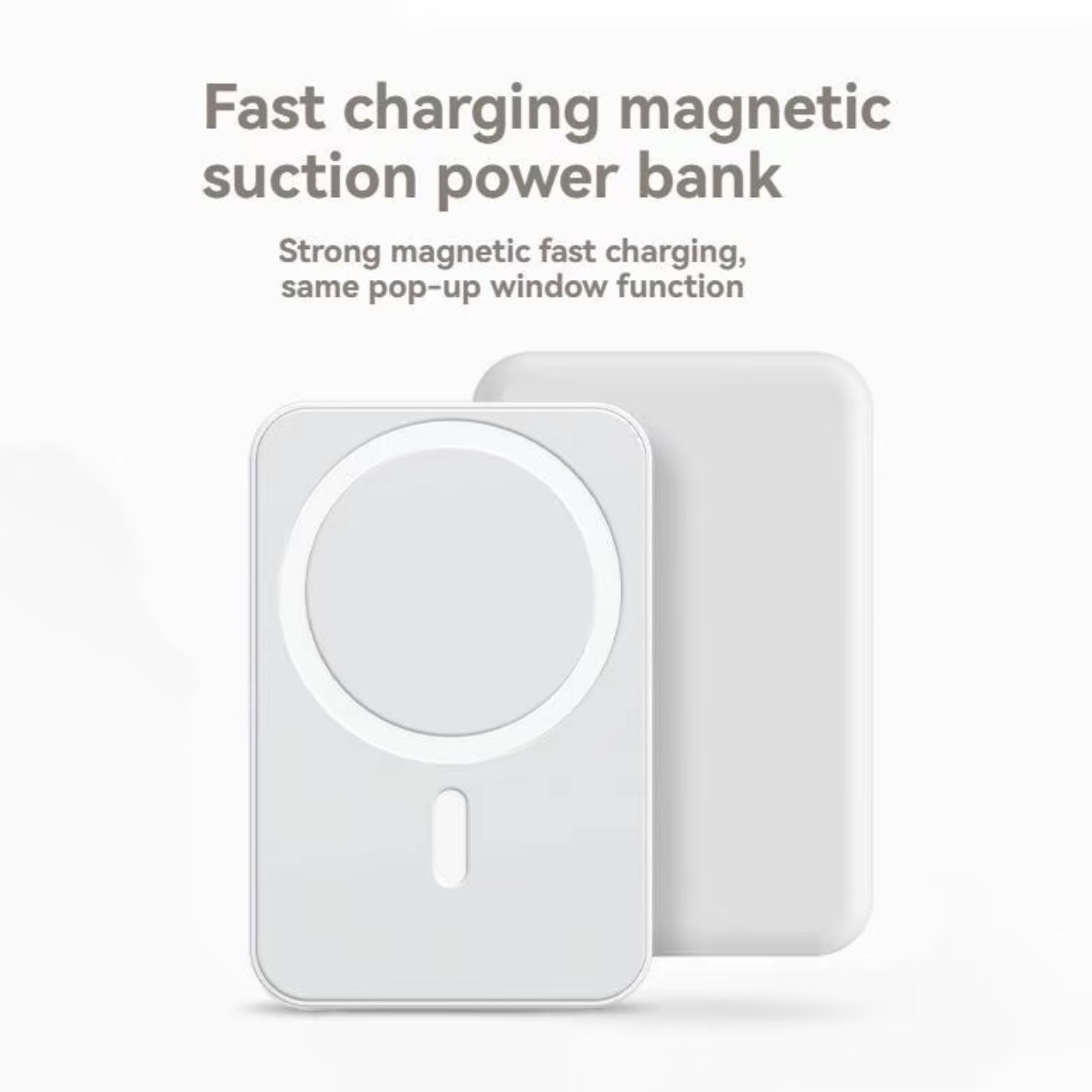 Portable 5000mAh solid-state battery magnetic charging pack