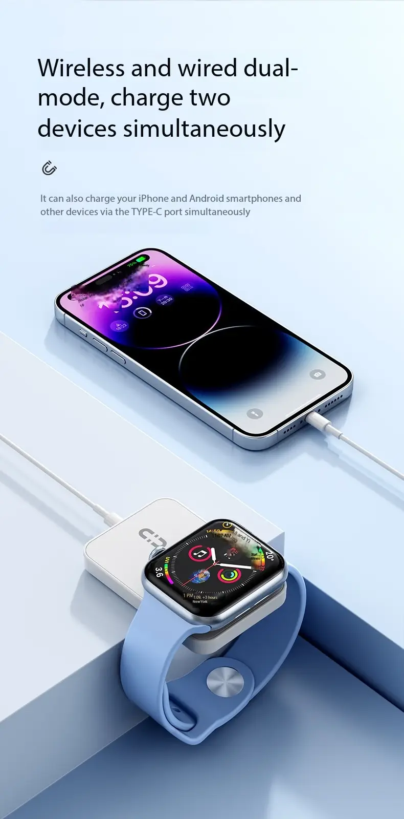 【22.5W】3-in-1 Phone/Watch/Headphone Magnetic Power bank（Free Mag Ring） - Image 8
