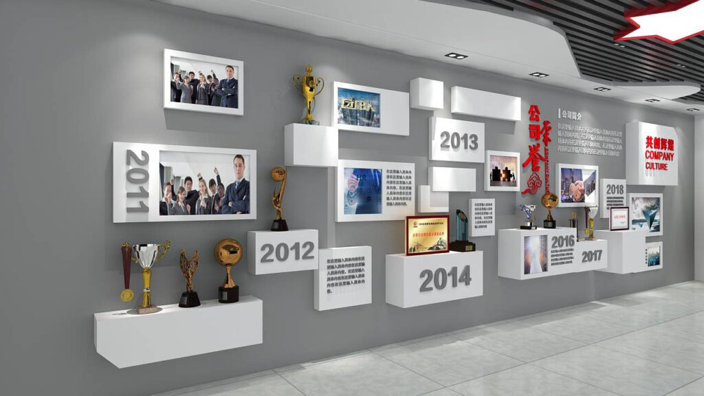 The honor wall that the company has accumulated over the years