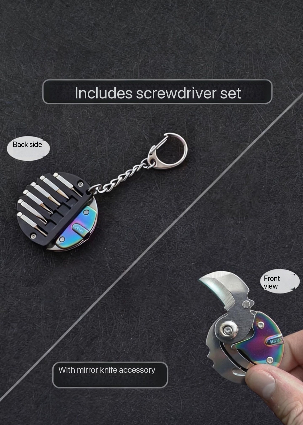 Many tools offer great functionality, but their larger size makes them difficult to carry every day. They often stay stored at home instead of being available when you actually need them. This mini keychain multi tool changes the way everyday tools are carried by combining multiple practical features into one compact design. Built around the EDC (Everyday Carry) concept, this tool focuses on portability, convenience, and real-life usefulness. It combines a hidden screwdriver system, foldable mini blade, and keychain carrying design into a small yet functional accessory. The compact shape easily fits into your pocket or attaches to your daily gear without adding unnecessary bulk. Whether you are commuting, traveling, camping, or handling simple repairs, it provides a convenient backup solution.