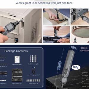 upgraded 38-in-1 Electric Screwdriver Set is designed with a highly efficient magnetic bit system that significantly improves usability and working speed. Each precision bit features strong magnetic adsorption, allowing quick attachment and stable fixation during operation. This ensures screws are firmly held in place, reducing the risk of dropping or losing tiny components during delicate repair tasks.