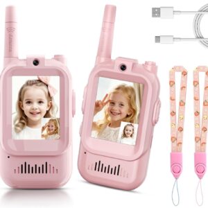 Multifunctional visual children's video intercom toy set(pink blue 2-piece) - Image 10