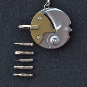 Golden Portable Multi-functional Concealed Folding Knife/Screwdriver Set