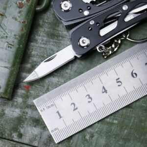 Compact folding tool keychain / Includes pliers / screwdriver / knife and other tools - Image 5