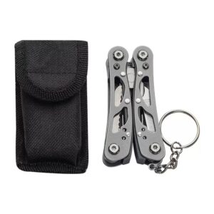 Compact folding tool keychain / Includes pliers / screwdriver / knife and other tools - Image 10